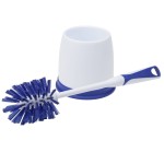 Szczotka do WC z pojemnikiem biało-niebieska COBALT