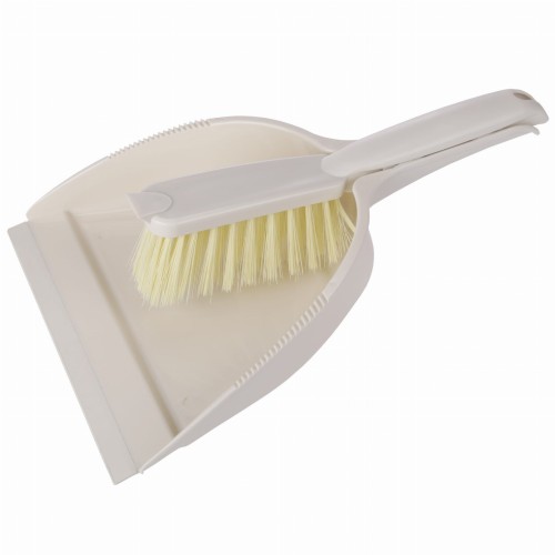 Zmiotka z szufelką beżowa MAGIC