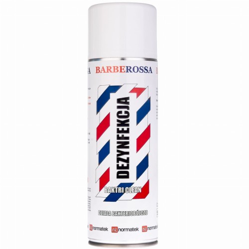 BARBEROSSA BAKTRI CLEAN 400ml – Spray do dezynfekcji narzędzi fryzjerskich i barberskich