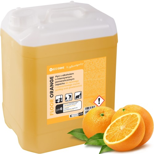Eco Shine FLOOR ORANGE 5L – niskopieniący płyn do podłóg o intensywnym zapachu pomarańczy