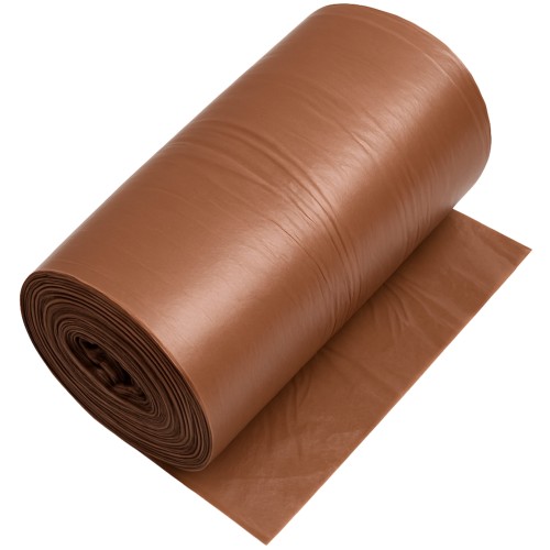 Worki na śmieci LDPE 60l brązowe - 50 szt. | 20μm |