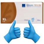 Abena Rękawiczki nitrylowe niebieskie 100 szt. - r. XL