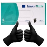 Abena Rękawiczki nitrylowe czarne 100 szt. - r. S