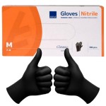 Abena Rękawiczki nitrylowe czarne 100 szt. - r. M