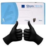 Abena Rękawiczki nitrylowe czarne 100 szt. - r. L