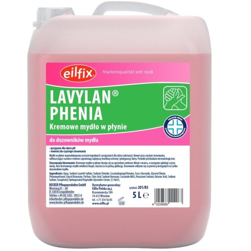 Eilfix LAVYLAN PHENIA 5l - Kremowe mydło w płynie premium