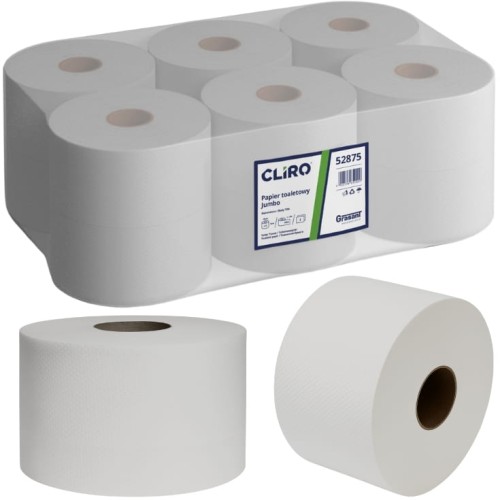 Papier toaletowy Cliro | 12x135m | Biel 75% | 2-warstwy | 52875