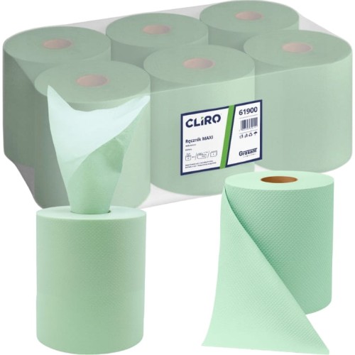 Ręcznik w roli Cliro | 6x150m | Zielony | 1-warstwa | 61900