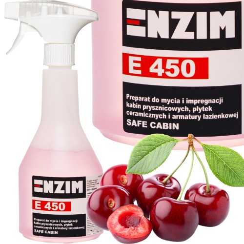 Enzim E 450 500ml - Preparat do mycia i impregnacji kabin, płytek i armatury