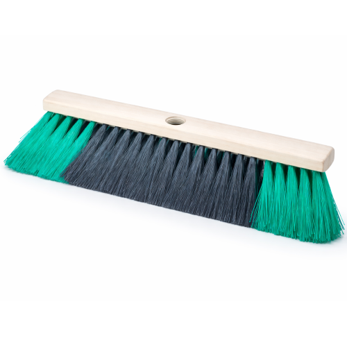 Miotła drewniana włosie czarno-zielone 30cm