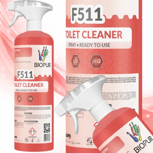 Biopur F511 1L – Skuteczna pianka do łazienki i WC, usuwa kamień i osady