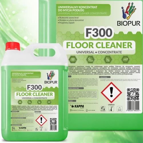Biopur F300 5L – Profesjonalny koncentrat do mycia podłóg bez smug