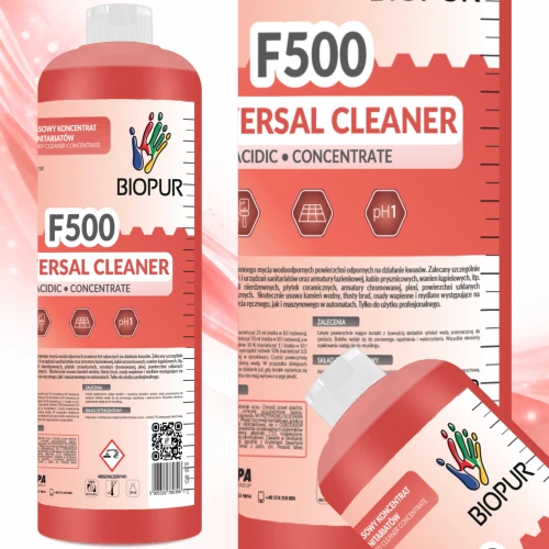 Biopur F500 1L – Kwasowy koncentrat do czyszczenia sanitariatów i usuwania kamienia