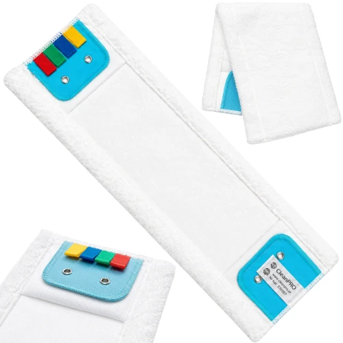 Mop płaski z mikrofibry CleanPRO DUO 40 cm 399547 – profesjonalny wkład mopujący