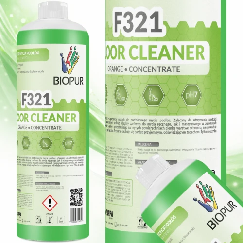 Biopur F321 1L Floor Orange – profesjonalny koncentrat do mycia podłóg bez smug premium