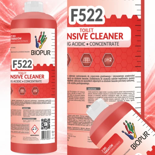 Biopur F522 1L Najsilniejszy odkamieniacz koncentrat do sanitariatów WC