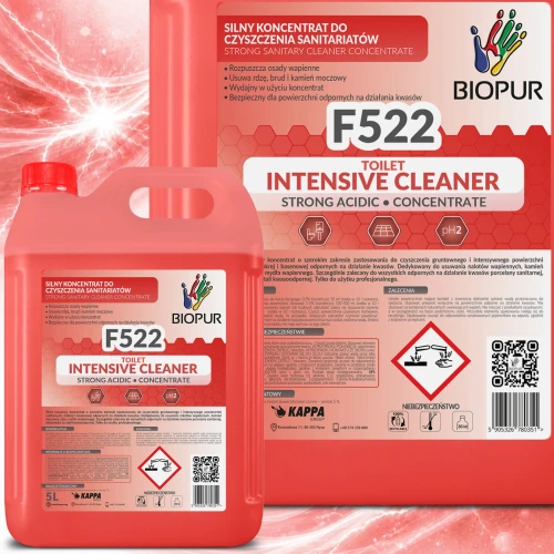 Biopur F522 5L Najsilniejszy odkamieniacz koncentrat do sanitariatów WC