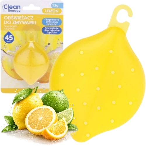 Odświeżacz do Zmywarki Lemon – Zawieszka Neutralizująca Zapachy na 45 Myć