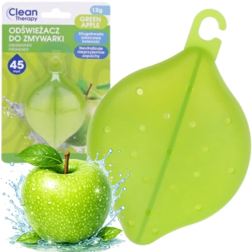 Odświeżacz do Zmywarki Green Apple – Zawieszka Neutralizująca Zapachy na 45 Myć