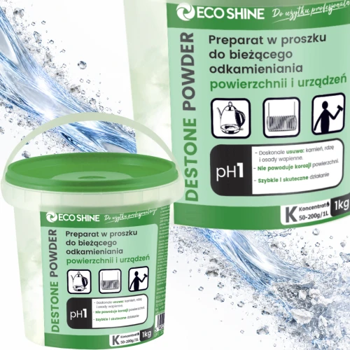 Eco Shine DESTONE POWDER 1kg – Odkamieniacz do Ekspresów, Pralek, Zmywarek, Bojlerów i Kotłów