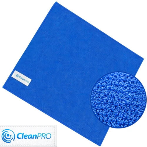 Ścierka z mikrofibry 30 x 30 cm - NIEBIESKA 220g/m² CleanPRO do Szyb, Luster, Mebli i Elektroniki