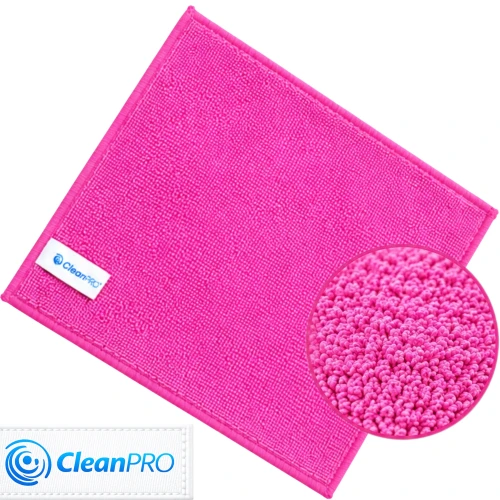 Ścierka z mikrofibry 30 x 30 cm - CZERWONA 220g/m² CleanPRO do Łazienek i Sanitariatów