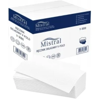 Ręcznik ZZ Mistral | 20x150 listków | Biel 100% | 2-warstwy | V-3000