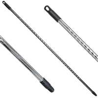 Kij chromowany 130 cm z gwintem uniwersalnym – metalowy trzonek do szczotek, mioteł i mopów