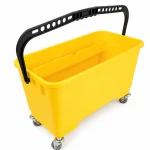 Wiadro do Mycia Szyb 25L z Kółkami i Wyciskaczem Myjek HMM - Mobilny Wózek