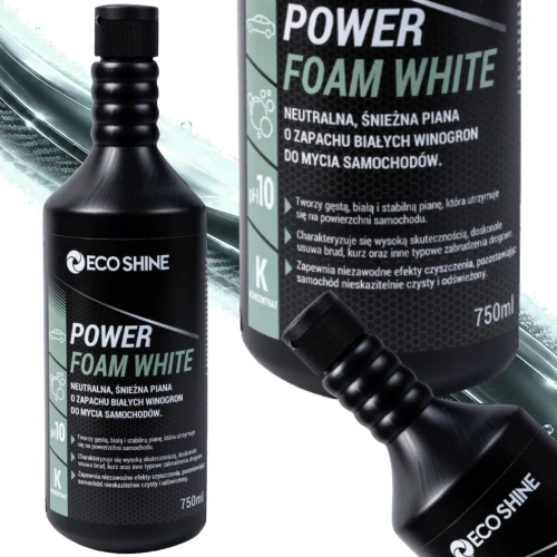 Eco Shine POWER FOAM WHITE 750 ml – neutralna aktywna piana do samochodu