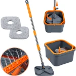 Mop obrotowy HYDRO płaski z mikrofibry separacja wody SIMPLE CLEAN