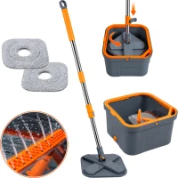 Mop obrotowy HYDRO płaski z mikrofibry separacja wody SIMPLE CLEAN