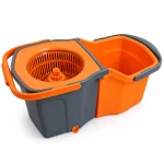 Mop obrotowy dwukomorowy DUO okrągły z mikrofibry SIMPLE CLEAN