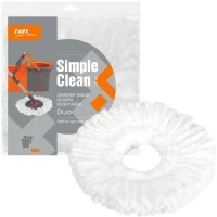 Wkład myjący mopa obrotowego DUO okrągły z mikrofibry SIMPLE CLEAN