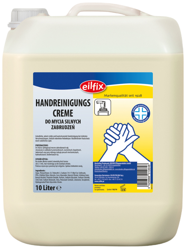 Eilfix HANDREINIGUNGSCREME kremowy żel do mycia rąk 10 l