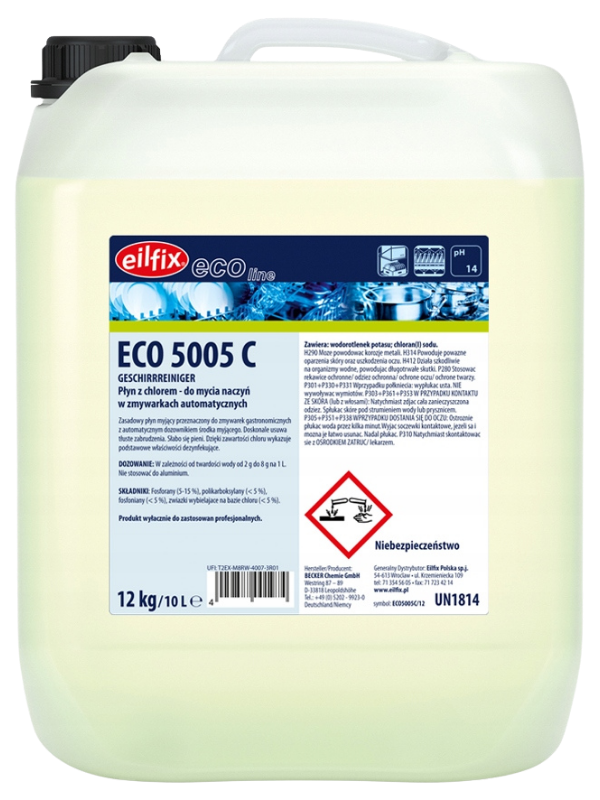 Eilfix ECO 5005 C 10 l chlorowy płyn do zmywarek gastronomicznych